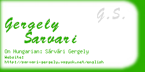 gergely sarvari business card