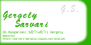 gergely sarvari business card